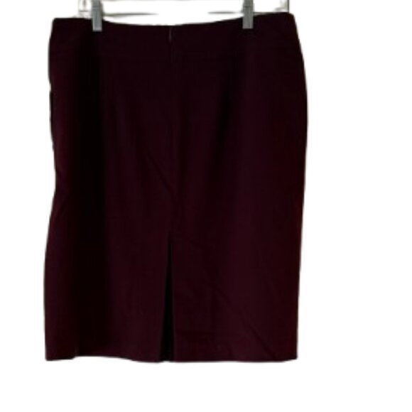 Loft Pencil Skirt - Wine - 10 - Picture 2 of 4
